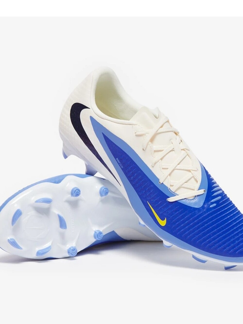 Nike Phantom 6 Academy Low FG/MGRacer Blue/White/Dark Obsidian Size 5.5